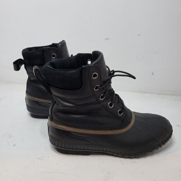 SOREL Cheyanne Lace Full Grain Black Boot Size 8 - Picture 3 of 10